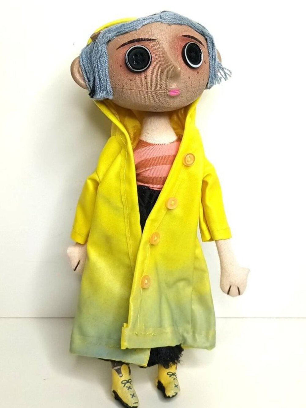 Neca Coraline Doll Prop Replica In Yellow Raincoat and Rain Boots